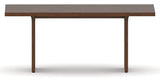 Canadel Modern Rectangular Dining Table with MP Base in 19 Cognac Washed and Small Size, side view