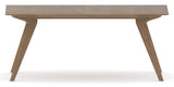 Canadel Downtown Rectangular Dining Table 4072 in 25 Pecan Washed, side view
