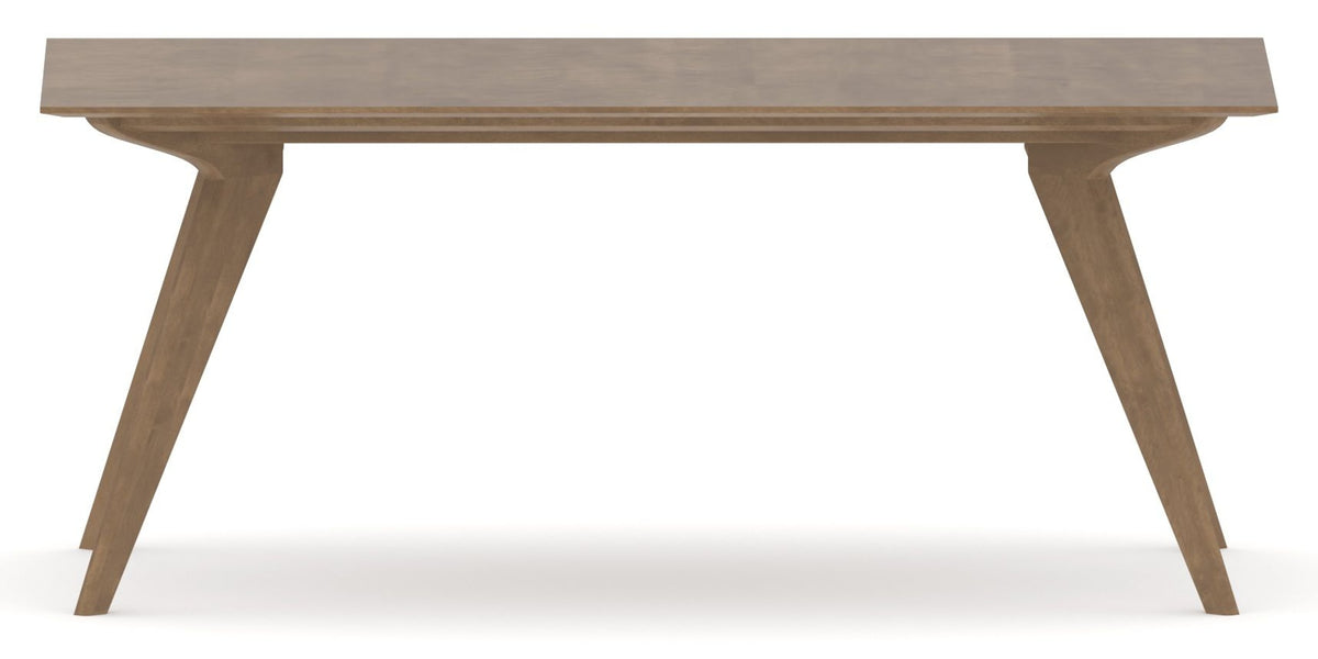 Canadel Downtown Rectangular Dining Table 4072 in 25 Pecan Washed, side view