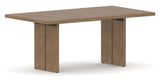 Canadel Modern Rectangular Dining Table 4072 with MP Base in Small Size, three-quarter view