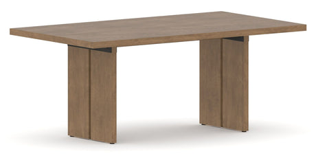 Canadel Modern Rectangular Dining Table 4072 with MP Base in Small Size, three-quarter view