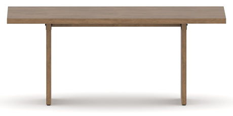 Canadel Modern Rectangular Dining Table 4072 with MP Base in Small Size, side view