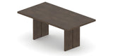 Canadel Modern Rectangular Dining Table with MP Base in 29 Hazelnut Washed and Small Size, view from above