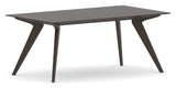 Canadel Downtown Rectangular Dining Table 4072 in 59 Davy's Grey, three-quarter view