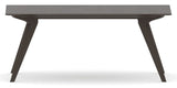 Canadel Downtown Rectangular Dining Table 4072 in 59 Davy's Grey, side view
