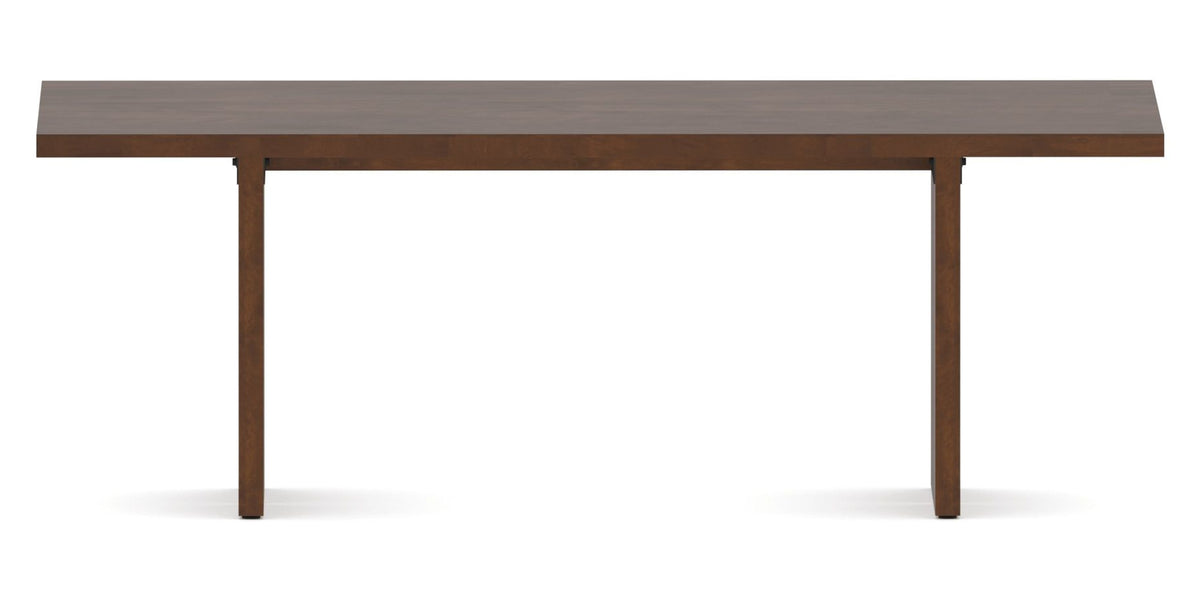 Canadel Modern Rectangular Dining Table with MP Base in 19 Cognac Washed and Large Size, side view