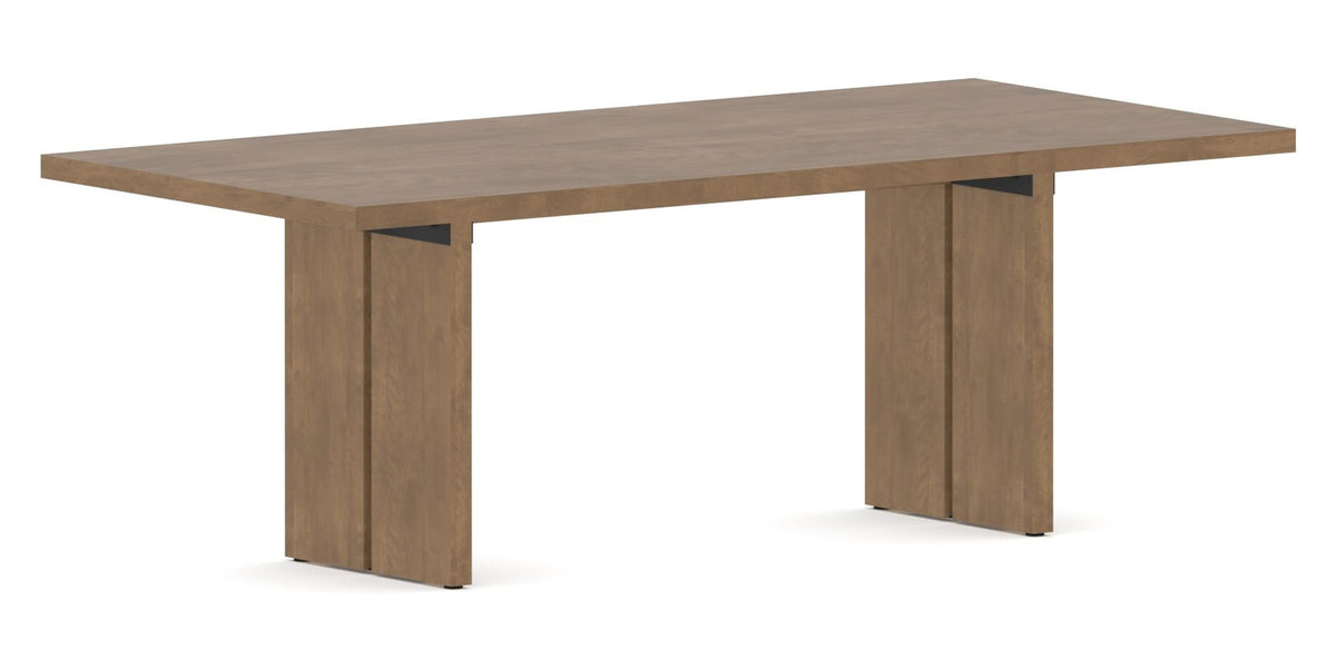 Canadel Modern Rectangular Dining Table with MP Base in Large Size, three-quarter view