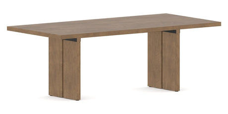 Canadel Modern Rectangular Dining Table 4072 with MP Base in Large Size, three-quarter view