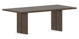 Canadel Modern Rectangular Dining Table with MP Base in 29 Hazelnut Washed and Large Size, three-quarter view