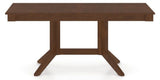 Canadel Splay Dining Table in Cognac Washed, side view