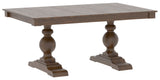 Canadel Turned Dining Table in Cognac Washed, three-quarter view