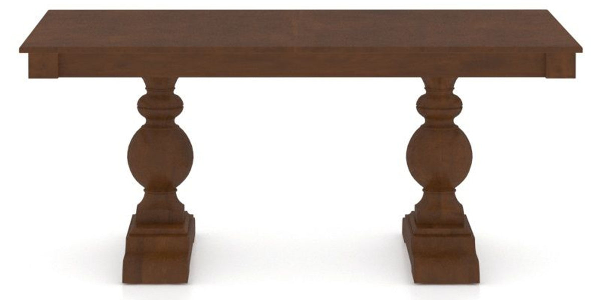 Canadel Turned Dining Table in Cognac Washed, side view