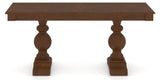 Canadel Turned Dining Table in Cognac Washed, side view