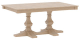 Canadel Diamond Dining Table in Caramel Washed, three-quarter view