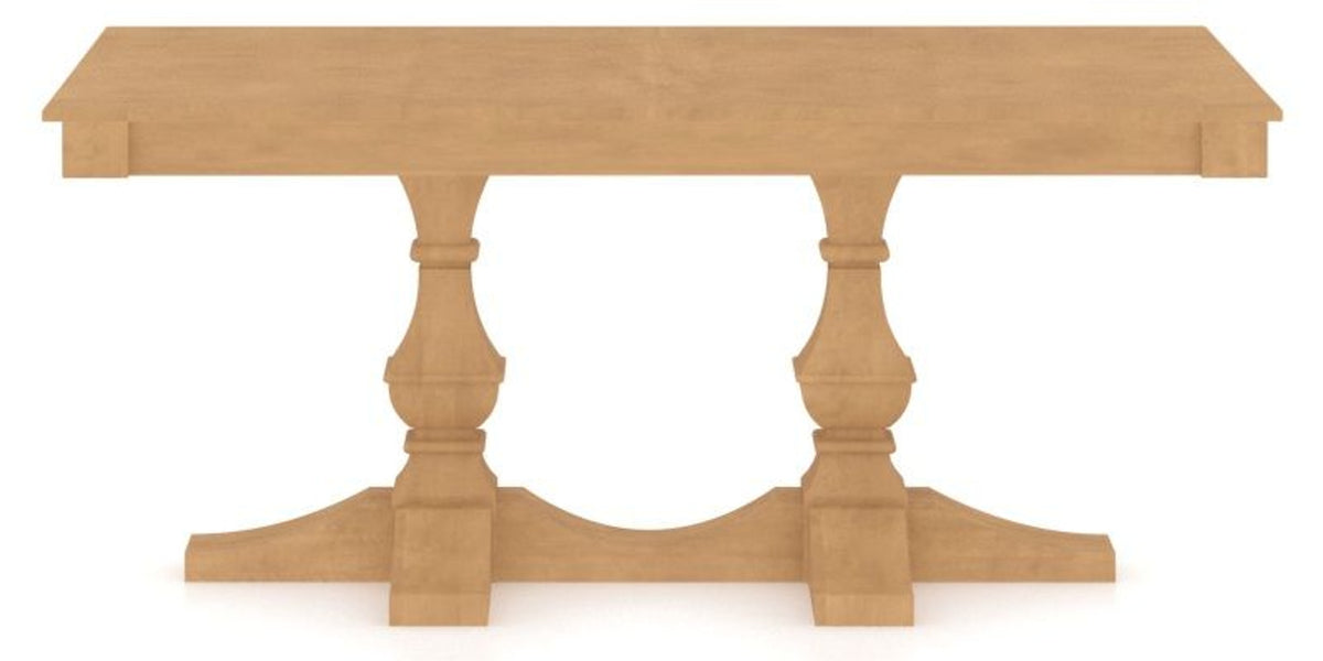 Canadel Diamond Dining Table in Caramel Washed, side view