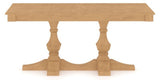 Canadel Diamond Dining Table in Caramel Washed, side view