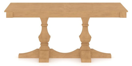 Canadel Diamond Dining Table in Caramel Washed, side view