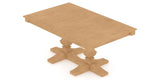 Canadel Diamond Dining Table in Caramel Washed, view from above
