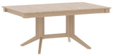 Canadel Splay Dining Table in Caramel Washed, three-quarter view