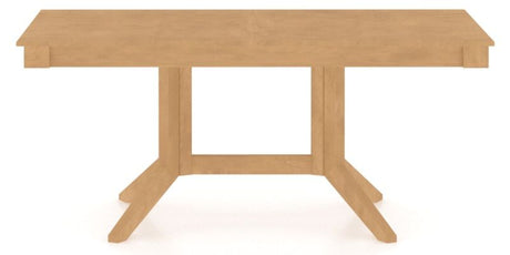 Canadel Splay Dining Table in Caramel Washed, side view
