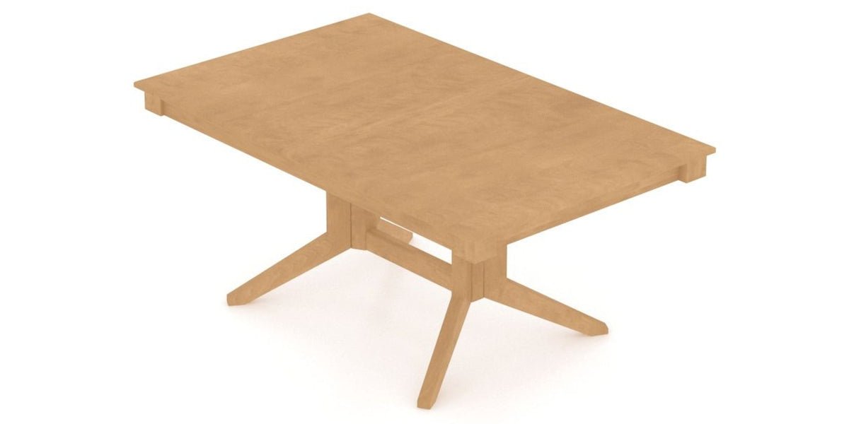 Canadel Splay Dining Table in Caramel Washed, view from above