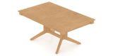 Canadel Splay Dining Table in Caramel Washed, view from above