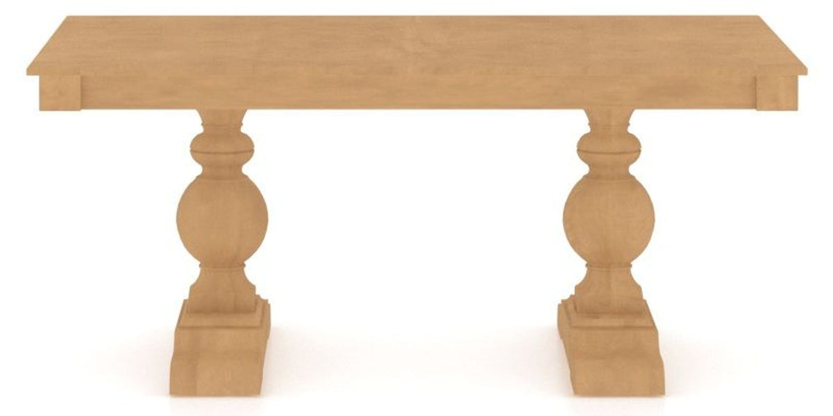 Canadel Turned Dining Table in Caramel Washed, side view