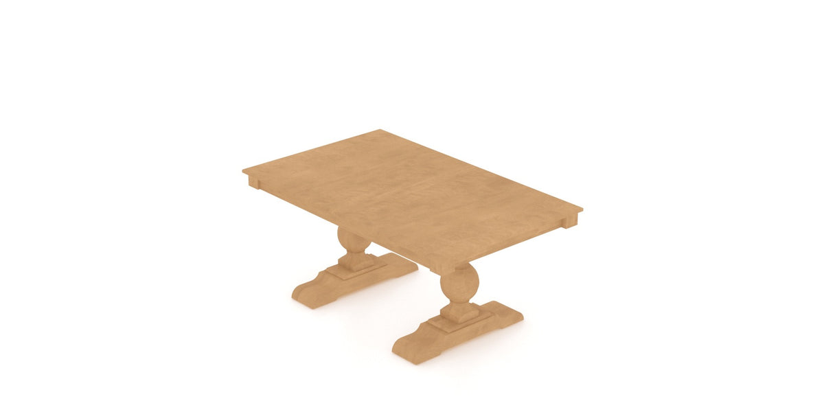 Canadel Turned Dining Table in Caramel Washed, view from above