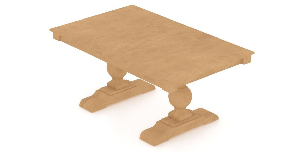 Canadel Turned Dining Table in Caramel Washed, view from above