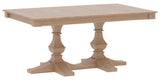 Canadel Diamond Dining Table in Pecan Washed, three-quarter view