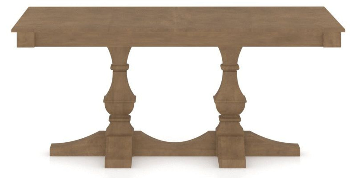 Canadel Diamond Dining Table in Pecan Washed, side view