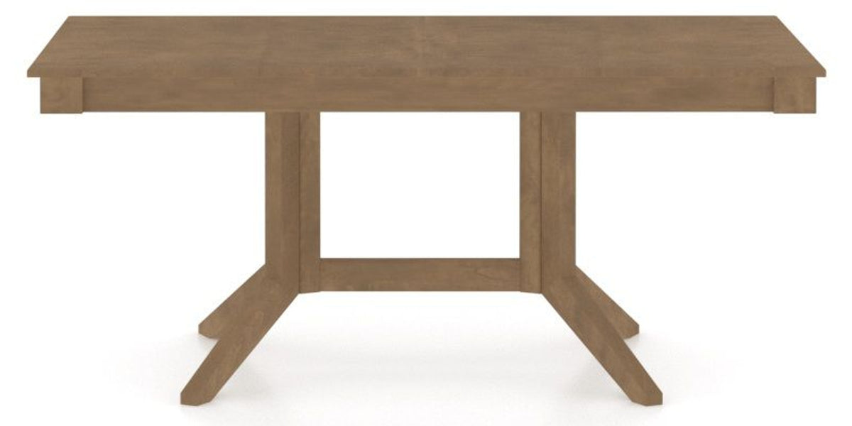 Canadel Splay Dining Table in Pecan Washed, side view