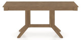 Canadel Splay Dining Table in Pecan Washed, side view