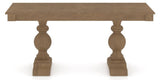 Canadel Turned Dining Table in Pecan Washed, side view