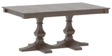 Canadel Diamond Dining Table in Hazelnut Washed, three-quarter view