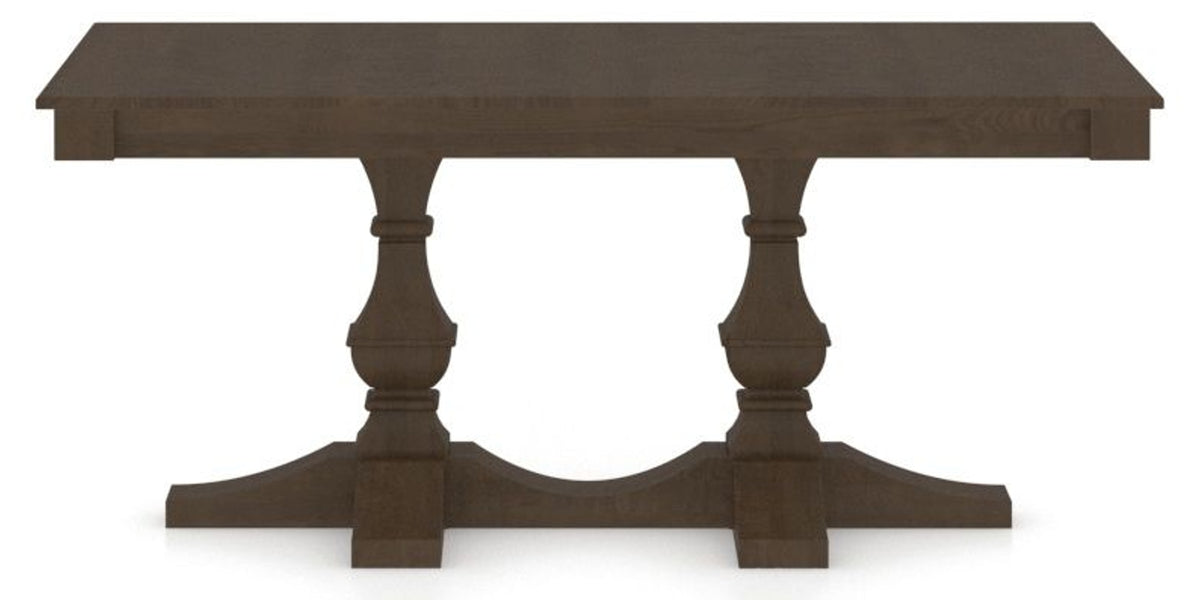 Canadel Diamond Dining Table in Hazelnut Washed, side view