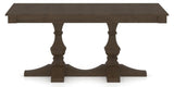 Canadel Diamond Dining Table in Hazelnut Washed, side view