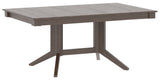 Canadel Splay Dining Table in Hazelnut Washed, three-quarter view