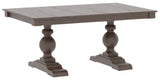 Canadel Turned Dining Table in Hazelnut Washed, three-quarter view