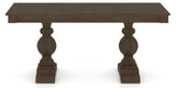 Canadel Turned Dining Table in Hazelnut Washed, side view
