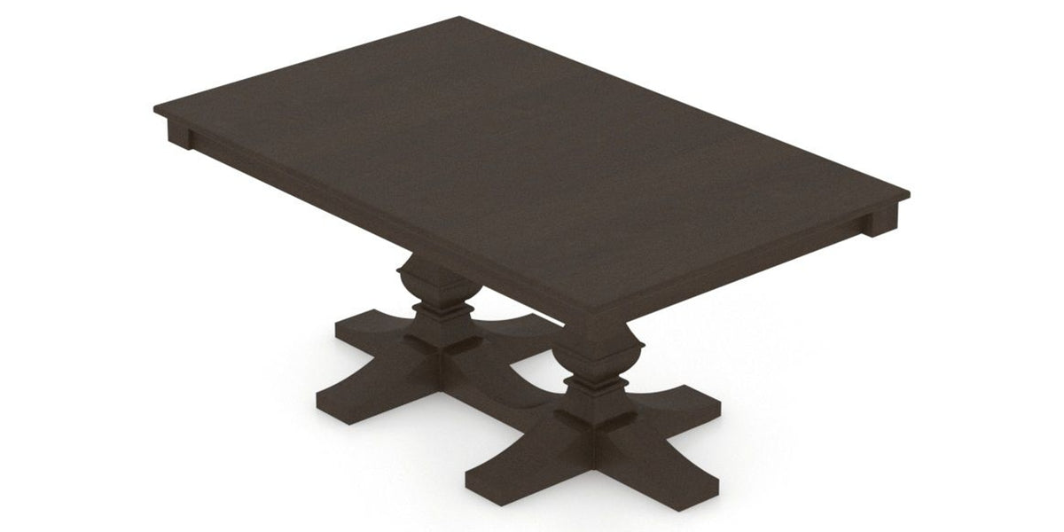 Canadel Diamond Dining Table in Davy's Grey, view from above