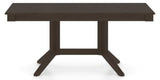Canadel Splay Dining Table in Davy's Grey, side view