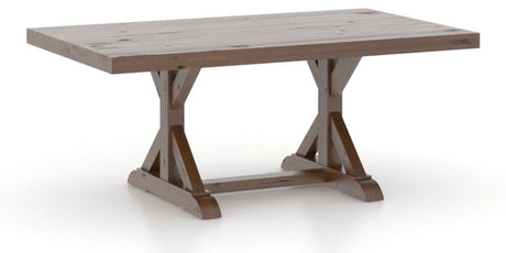 Canadel Loft Rectangular Dining Table 4272 in 19 Cognac Washed, three-quarter view