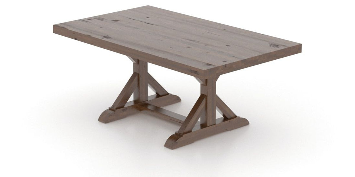 Canadel Loft Rectangular Dining Table 4272 in 19 Cognac Washed, view from above