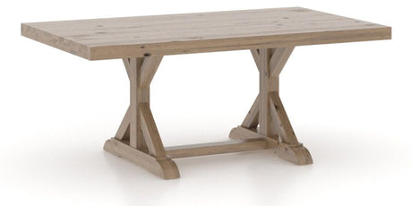Canadel Loft Rectangular Dining Table 4272 in 25 Pecan Washed, three-quarter view