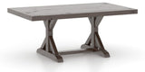 Canadel Loft Rectangular Dining Table 4272 in 29 Hazelnut Washed, three-quarter view