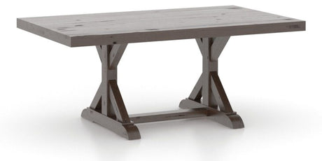 Canadel Loft Rectangular Dining Table 4272 in 29 Hazelnut Washed, three-quarter view
