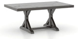Canadel Loft Rectangular Dining Table 4272 in 59 Davy's Grey, three-quarter view