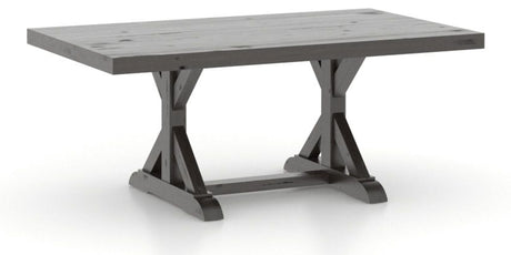 Canadel Loft Rectangular Dining Table 4272 in 59 Davy's Grey, three-quarter view