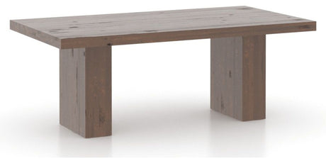 Canadel Loft Rectangular Dining Table 4280 in 19 Cognac Washed, three-quarter view